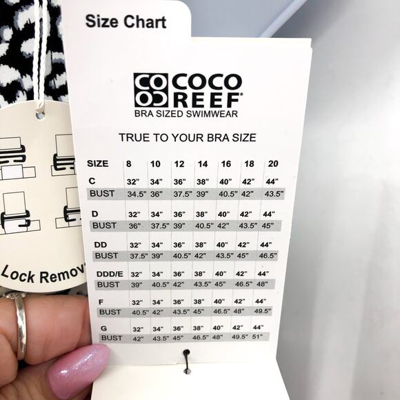 CONTOURS COCO REEF Suraya One-Piece Swimsuit Size 8 32C Black White Cheetah NWT - Picture 10 of 14